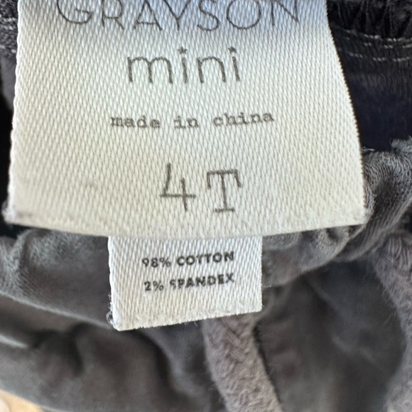 Grayson Mini Boys Twill Cargo Jogger Charcoal Grey Pants - 4t - Picture 8 of 13